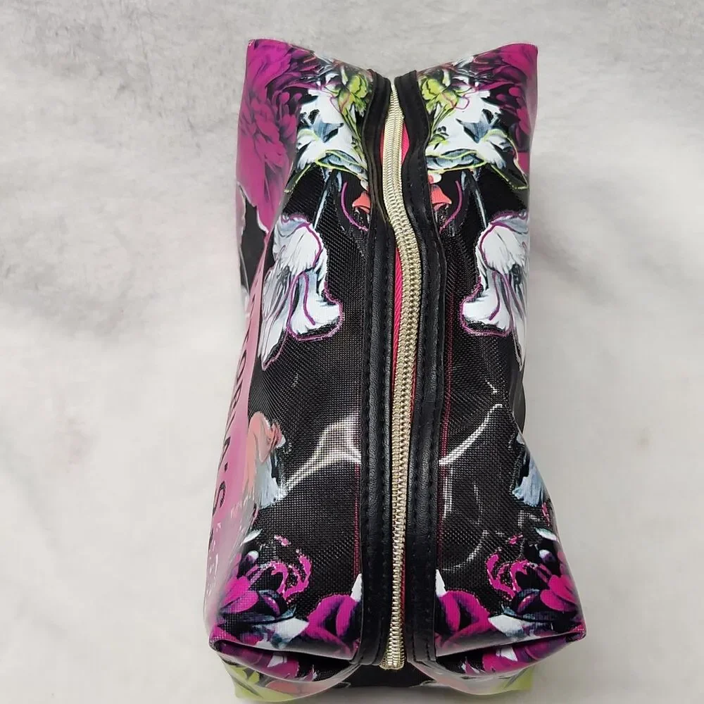 Victoria's Secret Wild Flower Beauty Bag Case Floral Zip NWT